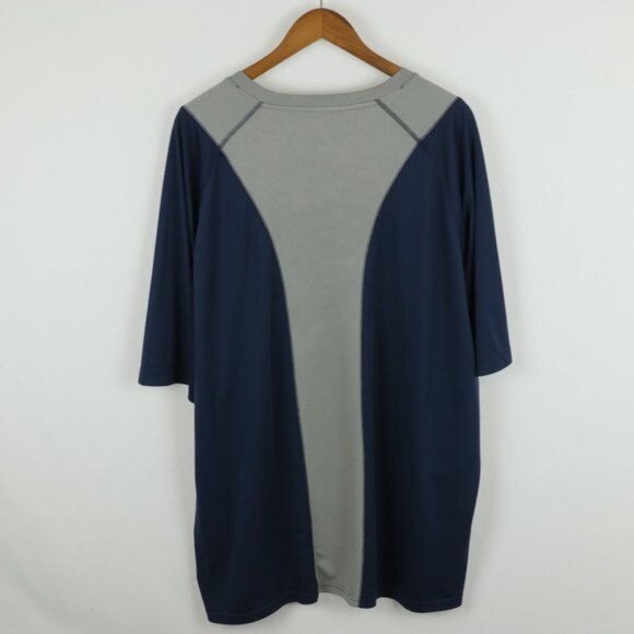 Reebok Men's 3XL Blue & Gray Crewneck Short Sleeve Activewear Tech Tee - Picture 3 of 7